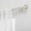 Matte Nickel Stacked Cylinder Curtain Rod, 120 in.