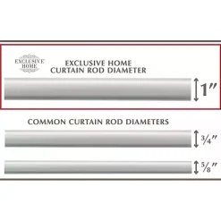 Matte Silver Duke Curtain Rod, 120 in.