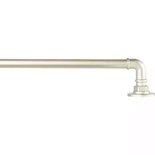 Matte Silver Hyde Wrap Around Curtain Rod, 120 in.