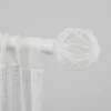 Matte White Open Sphere Curtain Rod, 72 in.
