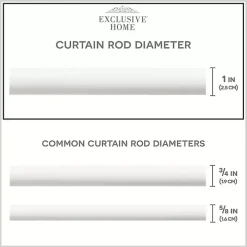 Matte White Open Sphere Curtain Rod, 120 in.