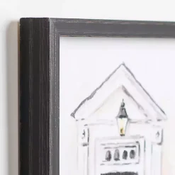 Merry Christmas Front Doorstep Framed Art Print