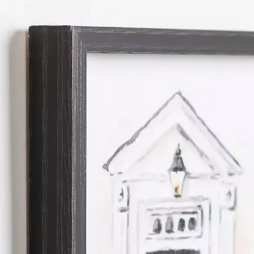 Merry Christmas Front Doorstep Framed Art Print