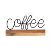 Metal Script Coffee Wood Block