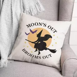 Moon's Out Brooms Out Pillow