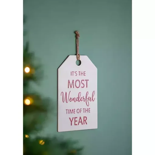 Most Wonderful Time of Year Hangtag Wall Plaque