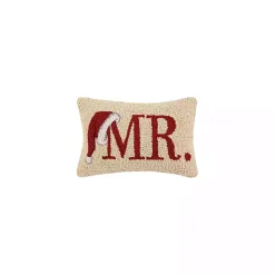 Mr. Santa Hat Wool Lumbar Pillow