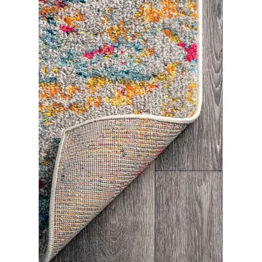 Multicolor Abstract Pattern Area Rug, 7x10
