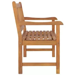 Natural Acacia Wood Bench with Pop-Up Table
