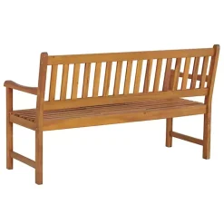 Natural Acacia Wood Bench with Pop-Up Table