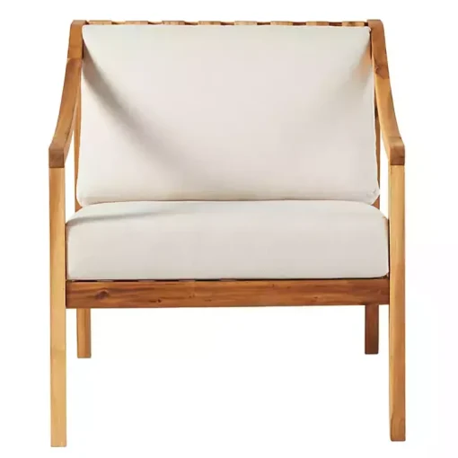 Natural Acacia Wood Outdoor Club Chair