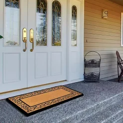 Natural and Black Abby Doormat, 72x36 in.