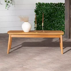 Natural Eucalyptus Wood Outdoor Coffee Table
