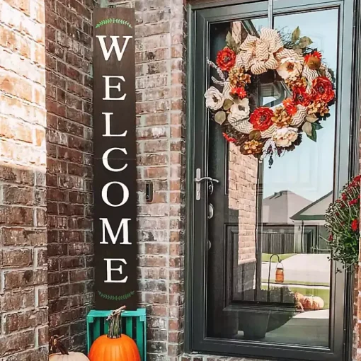 Natural Welcome Laurel Porch Board