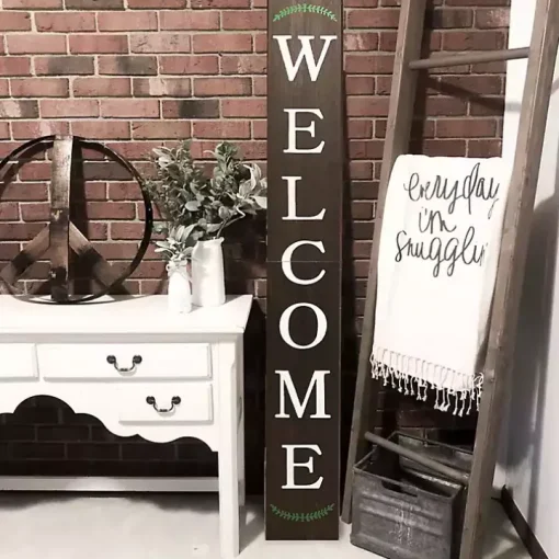 Natural Welcome Laurel Porch Board