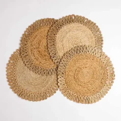 Natural Woven Jute Placemat, Set of 4