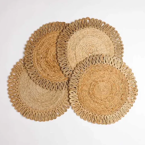 Natural Woven Jute Placemat, Set of 4