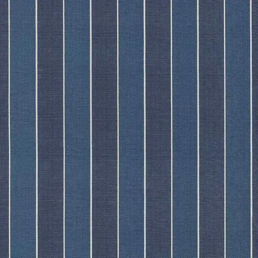 Navy Blue Striped Outdoor Seat Cushions, Set of 2