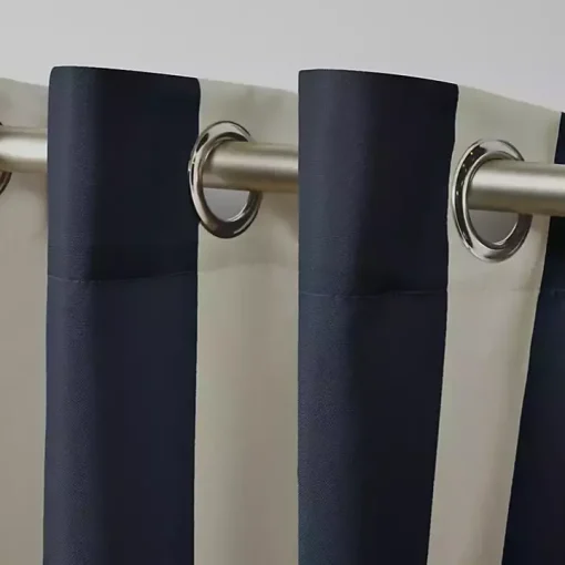 Navy Canopy Outdoor Curtain Panel Set, 96 in.