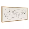 Neutral Abstract Circles Framed Canvas Art Print