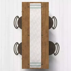 Neutral Coral Stripe Table Runner, 90 in.