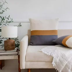 Neutral Modern Stripe Pillow