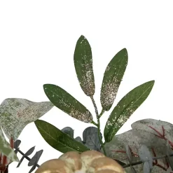Neutral Pumpkins and Pinecones Swag