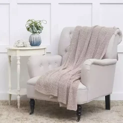 Neutral Soft Knitted Throw