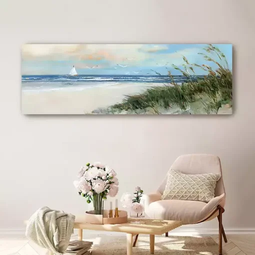 Oak Island Sunrise Canvas Art Print, 60x20 in.
