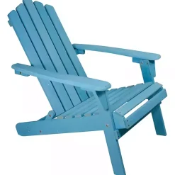 Ocean Blue Outdoor Folding Adirondack Chair