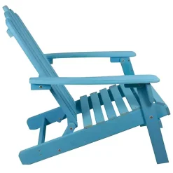 Ocean Blue Outdoor Folding Adirondack Chair