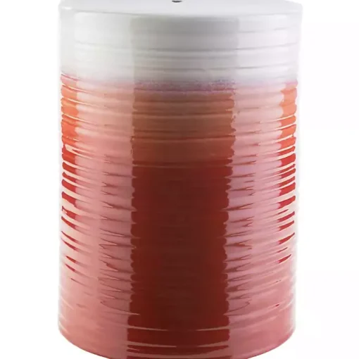 Ombre Red Ripple Accent Table