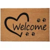 Open Heart Welcome Paws Doormat