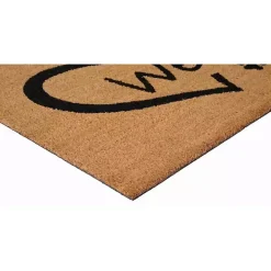 Open Heart Welcome Paws Doormat
