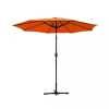 Orange 9 ft. Hand Crank Tilt Umbrella