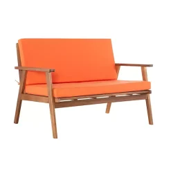Orange 4-pc. Acacia Wood Outdoor Living Set