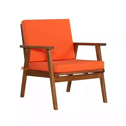 Orange 4-pc. Acacia Wood Outdoor Living Set