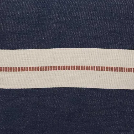 Orange Single Stripe Navy Pillow
