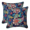 Party Paisley Outdoor Pillows, Set of 2