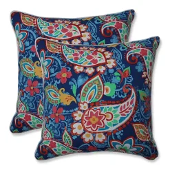 Party Paisley Outdoor Pillows, Set of 2