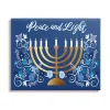 Peace and Light Menorah Canvas Art Print