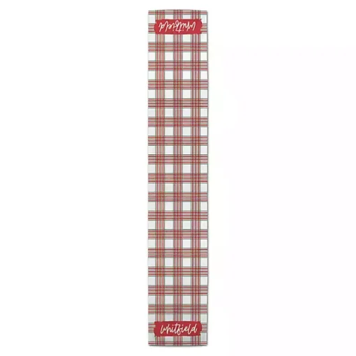 Personalized Christmas Plaid Table Runner, 72 in.