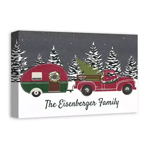Personalized Family Christmas Truck Wall Plaque