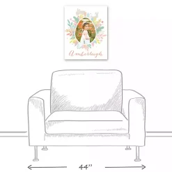 Personalized Photo Egg Wreath Canvas Print