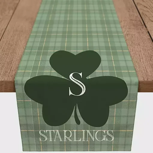 Personalized Plaid Clover Table Runner, 72 in.