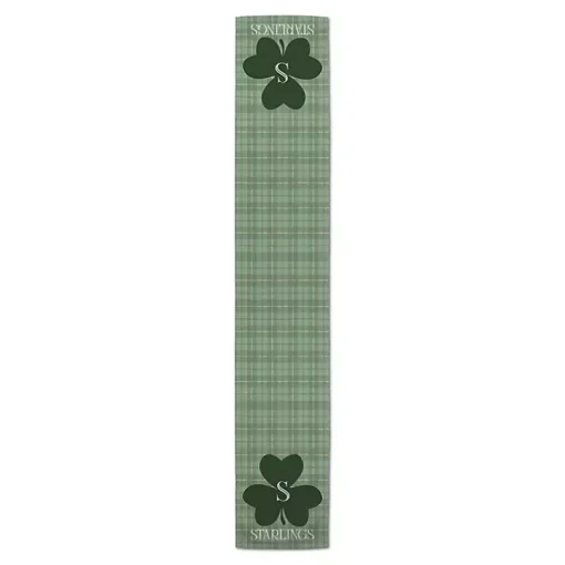 Personalized Plaid Clover Table Runner, 72 in.