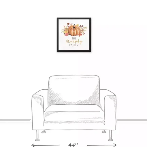 Personalized Pumpkin Monogram Canvas Art Print