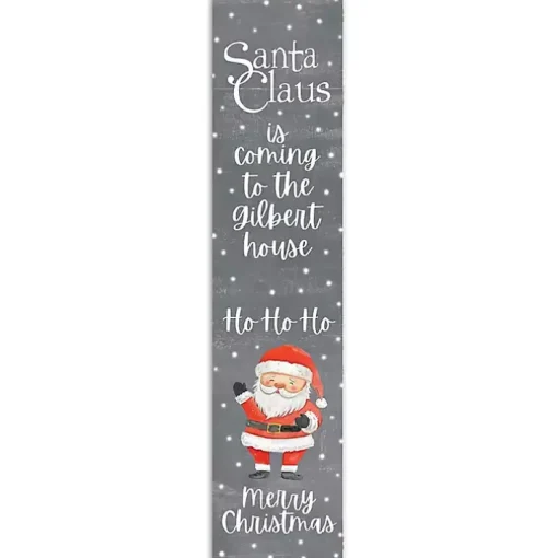 Personalized Santa Claus is Coming Porch Board