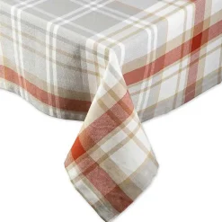 Picnic Plaid Cotton Tablecloth, 120 in.