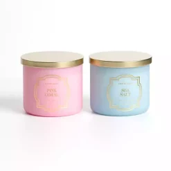 Pink Coral & Sea Salt 2-pc. Candle Set
